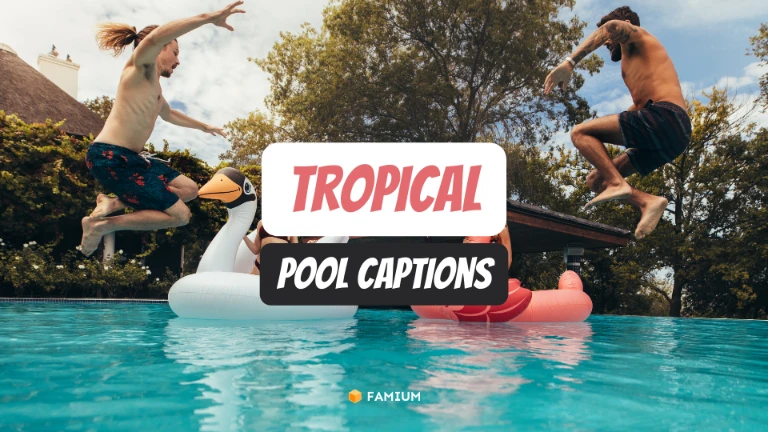 Tropical Pool Captions for Instagram